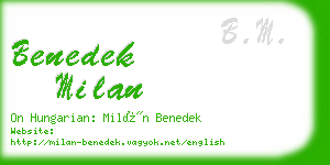 benedek milan business card